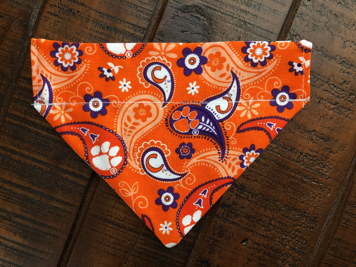 Clemson University Tigers Over the Collar Reversible Dog Bandanas