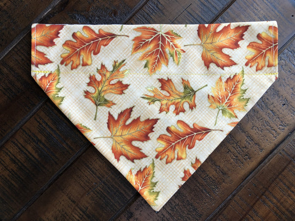 Fall Over-the-Collar Reversible Dog Bandana ~ Five Fabrics, Four Sizes, Optional Personalization